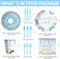 Blue Donut Baby Shower Sprinkle Tableware Set – Serves 24 Guests